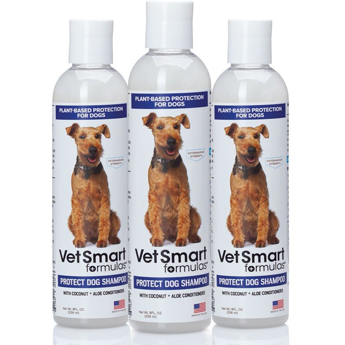 VetSmart Formulas Protect Dog Shampoo, 8-oz bottle, 3 count