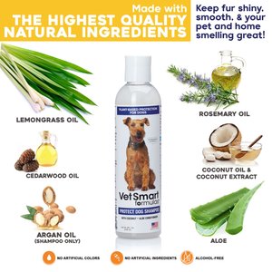 VetSmart Formulas Protect Dog Shampoo, 8-oz bottle, 3 count