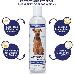 VetSmart Formulas Protect Dog Shampoo, 8-oz bottle, 3 count
