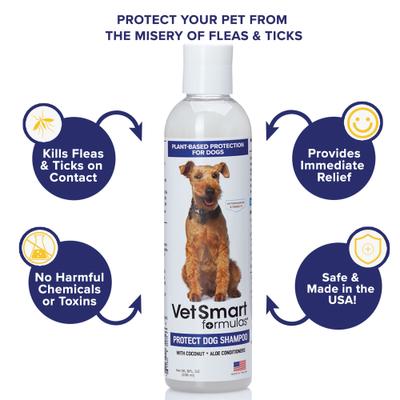 Show full view: VetSmart Formulas Protect Dog Shampoo, 8-oz bottle, 3 count slide 4 of 9