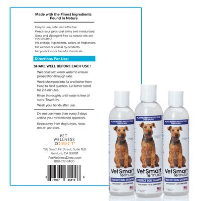 Show full view: VetSmart Formulas Protect Dog Shampoo, 8-oz bottle, 3 count slide 6 of 9