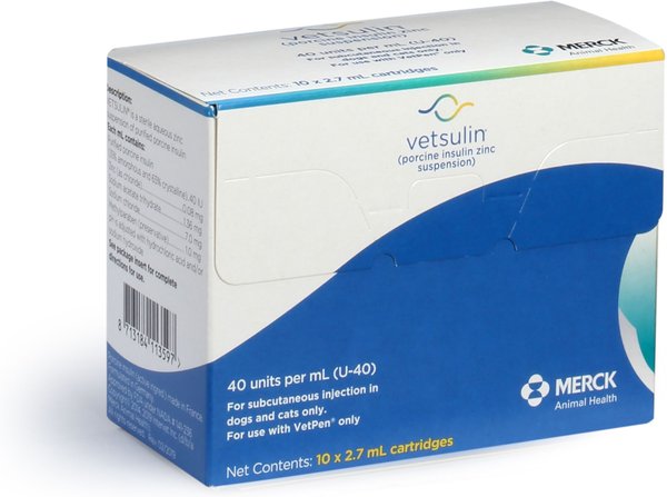 VETSULIN (porcine insulin zinc suspension) U-40 Cartridge for VetPen