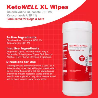 Show full view: VetWELL Chlorhexidine Medicated Dog & Cat Wipes, 60 count slide 2 of 6