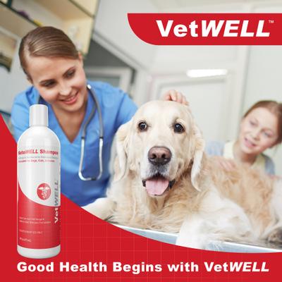 Show full view: VetWELL KetoWell Antiseptic Dog, Cat & Horse Shampoo, 16-fl oz bottle slide 4 of 6