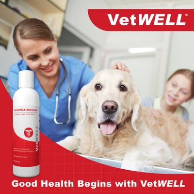 Show full view: VetWELL KetoWell Antiseptic Dog, Cat & Horse Shampoo, 8-fl oz bottle slide 4 of 6