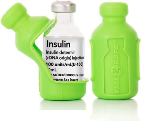 Show full view: Vial Safe For Pets Insulin Vial Protector for Humulin and Semglee, Green, 2 Pack slide 1 of 6