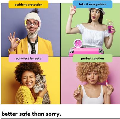 Show full view: Vial Safe For Pets Insulin Vial Protector for Vetsulin, Cat/Dog Paw Prints, 2 Pack slide 4 of 5