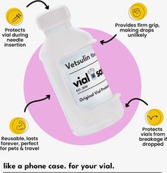 Vial Safe For Pets Insulin Vial Protector for Vetsulin, Clear, 2 Pack slide 2 of 4
