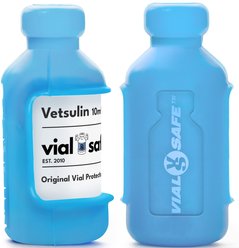 Vial Safe For Pets Insulin Vial Protector for Vetsulin, Light Blue, 2 Pack