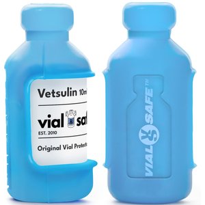 Vial Safe For Pets Insulin Vial Protector for Vetsulin, Light Blue, 2 Pack