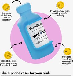 Vial Safe For Pets Insulin Vial Protector for Vetsulin, Light Blue, 2 Pack slide 2 of 4