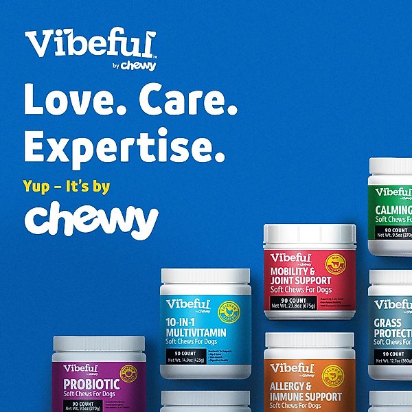 Show full view: Vibeful 10-in-1 Multivitamin Bites Chicken Flavored Soft Chews Supplement for Dogs, 14 count slide 7 of 8