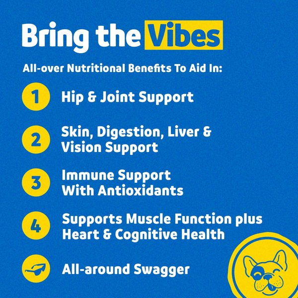 Show full view: Vibeful 10-in-1 Multivitamin Bites Peanut Butter Flavored Soft Chews Supplement for Dogs, 14 count slide 3 of 8
