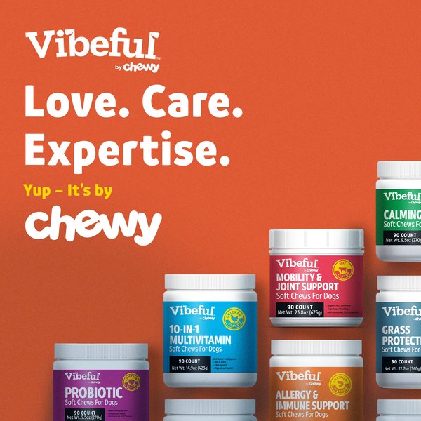 Show full view: Vibeful Allergy & Immune Support Peanut Butter Flavored Soft Chews Allergy & Immune Supplement for Dogs, 14 count slide 7 of 8