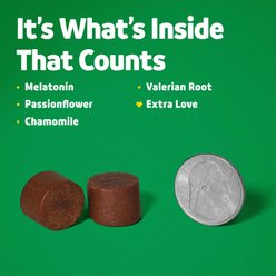 Vibeful Calming Melatonin Peanut Butter Flavored Soft Chews Calming Supplement for Dogs, 14 count slide 2 of 7