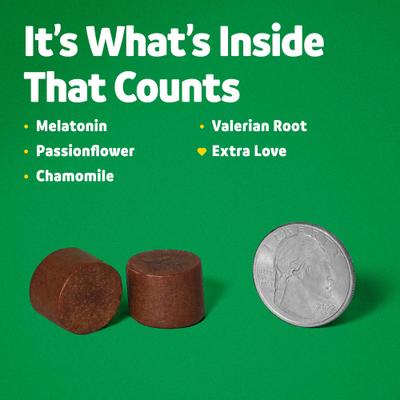 Show full view: Vibeful Calming Melatonin Peanut Butter Flavored Soft Chews Calming Supplement for Dogs, 14 count slide 5 of 9