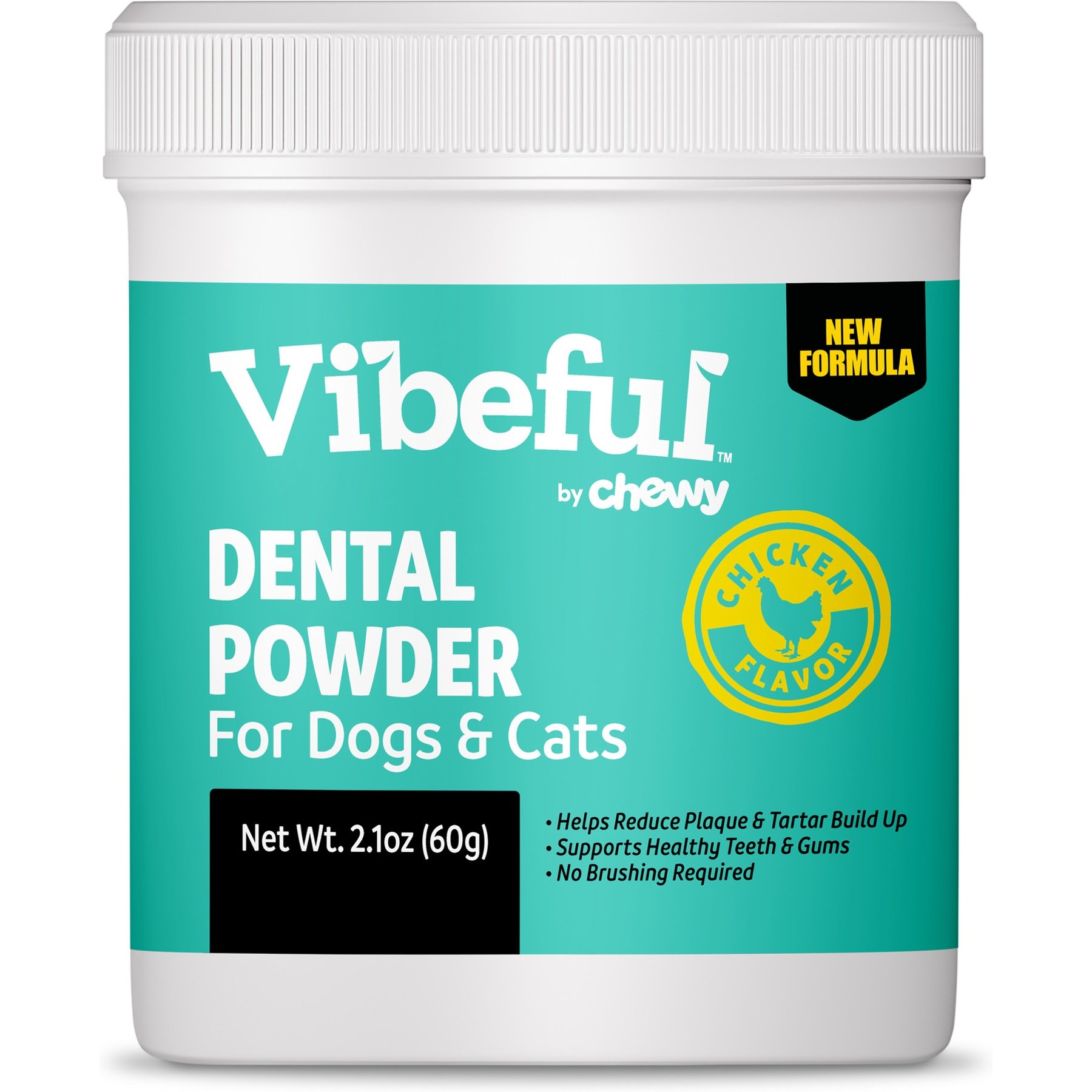 VIBEFUL Dental Health Powder Supplement for Dogs & Cats, 60
