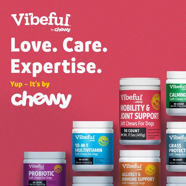 Show full view: Vibeful Mobility & Joint Health Beef Flavored Soft Chews Glucosamine Joint Supplement for Dogs, 14 count slide 7 of 8