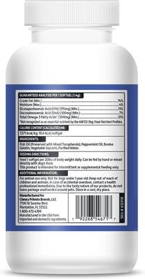 Show full view: Vibeful Omega-3 Fish Oil Formula Softgels Skin & Coat Supplement for Dogs, 120 count slide 3 of 10