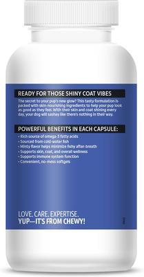 Show full view: Vibeful Omega-3 Fish Oil Formula Softgels Skin & Coat Supplement for Dogs, 120 count slide 4 of 10