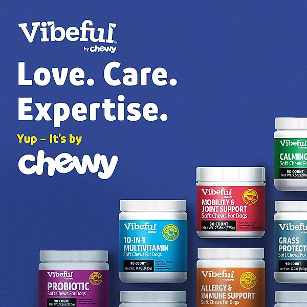 Show full view: Vibeful Omega-3 Fish Oil Formula Softgels Skin & Coat Supplement for Dogs, 120 count slide 8 of 9