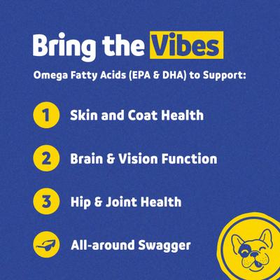 Show full view: Vibeful Omega-3 Fish Oil Liquid Skin & Coat Supplement for Dogs, 16-oz slide 5 of 10