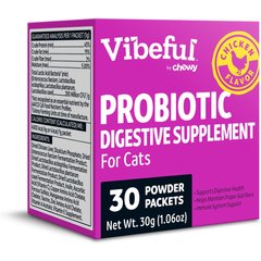 Vibeful Probiotic Gastrointestinal Support Powder Digestive Supplement for Cats, 30 count