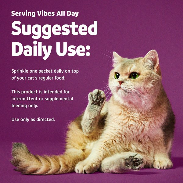 Show full view: Vibeful Probiotic Gastrointestinal Support Powder Digestive Supplement for Cats, 30 count slide 6 of 10