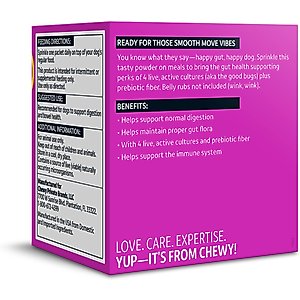 Vibeful Probiotic Gastrointestinal Support Powder Digestive Supplement for Dogs, 30 count