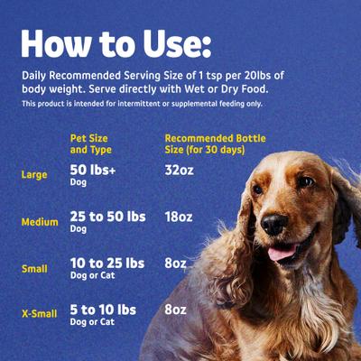 Show full view: Vibeful Wild Alaskan Salmon Oil Liquid Skin & Coat Supplement for Dogs, 18-oz bottle slide 6 of 9