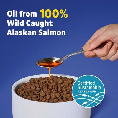 Show full view: Vibeful Wild Alaskan Salmon Oil Liquid Skin & Coat Supplement for Dogs, 18-oz bottle slide 4 of 9