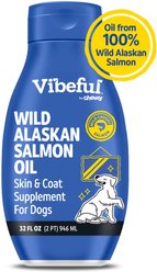 Vibeful Wild Alaskan Salmon Oil Liquid Skin & Coat Supplement for Dogs, 32-oz bottle