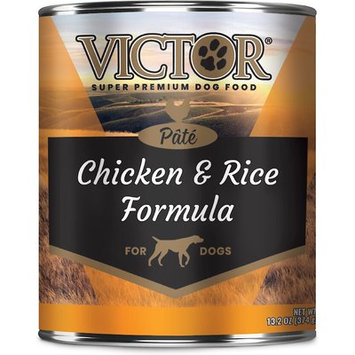 VICTOR VICTOR Chicken & Rice Formula Pate Wet Dog Food or Topper, 13.2-oz, case of 12