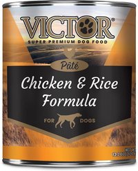 VICTOR Chicken & Rice Formula Pate Wet Dog Food or Topper, 13.2-oz can, bundle of 24 