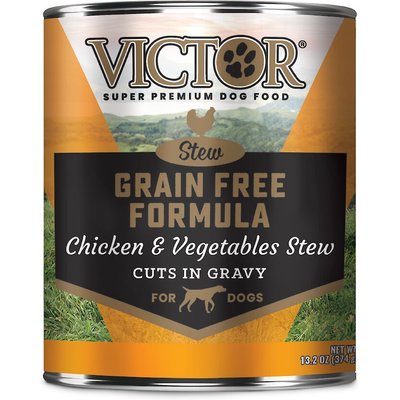 VICTOR VICTOR Grain-Free Chicken & Vegetables Stew Cuts Wet Dog Food or Topper, 13.2-oz can, bundle of 24