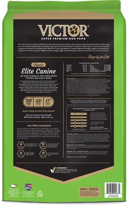 Show full view: VICTOR Gluten-Free Large Breed Chicken & Fish Meal Elite Canine Dry Dog Food, 80-lb bundle slide 3 of 10
