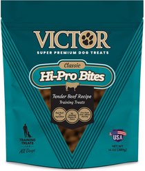 VICTOR Hi-Pro Bites Tender Beef Recipe High Protein Training Dog Treats, 14-oz bag
