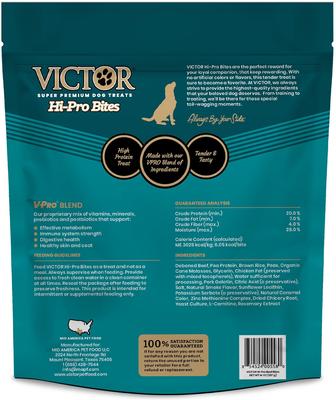 Show full view: VICTOR Hi-Pro Bites Tender Beef Recipe High Protein Training Dog Treats, 14-oz bag slide 3 of 10