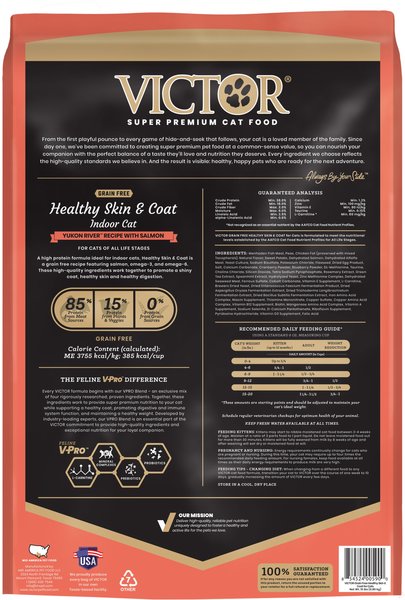 VICTOR Grain-Free Healthy Skin & Coat Indoor Fish Meal with Salmon Dry Cat Food