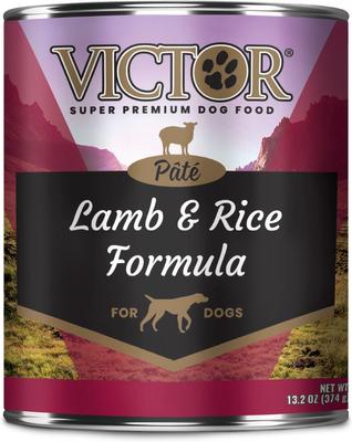 Show full view: VICTOR Lamb & Rice Formula Pate Wet Dog Food or Topper, 13.2-oz can, bundle of 24  slide 1 of 9