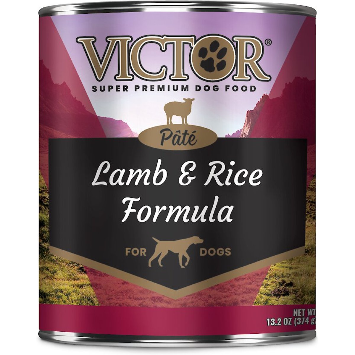 VICTOR Lamb & Rice Formula Pate Wet Dog Food or Topper, 13.2-oz, case of 12