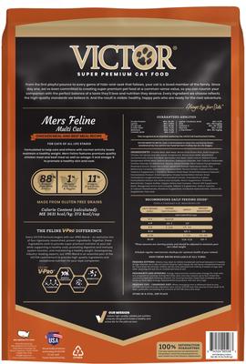 Show full view: VICTOR Mers Feline Chicken & Beef Meal Recipe Dry Cat Food, 15-lb bag slide 4 of 12
