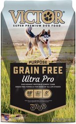 VICTOR Grain-Free Ultra Pro High Protein Low Carb Active Dry Dog Food, 60-lb bundle
