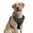Vila Adjustable Reflective No Pull Dog Harness, Black, Large, 17 to 34-in chest