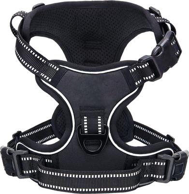 Show full view: Vila Adjustable Reflective No Pull Dog Harness, Black, Large, 17 to 34-in chest slide 2 of 8