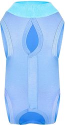 Vila Breathable Onesie Cat Neuter & Spay Post Surgery Recovery Suit Collar Cone Alternative for Small Pet, Blue, Medium slide 2 of 3
