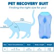 Show in main carousel: Vila Breathable Onesie Cat Neuter & Spay Post Surgery Recovery Suit Collar Cone Alternative for Small Pet, Blue, Medium slide 3 of 4