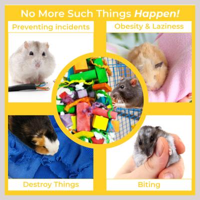 Show full view: Vila Colorful Hanging Teeth Grinding Rat Guinea-Pig & Small Animal Wooden Chew Blocks, 16-in slide 4 of 7