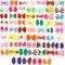 Show in main carousel: Vila Cute Ribbon Bows Elastic Rubber Band Hair Ties Dog & Cat Grooming Accessories, 60 count slide 3 of 6