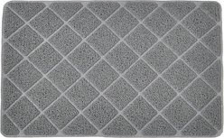 Vila Double Layer Waterproof Non-Slip Trapping Design Cat Litter Mat, Gray, 24 x 15-in
